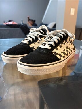 Vans Checkerboard Old Skool Sneaker in Black and White